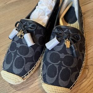 Coach Black Espadrille Loafers